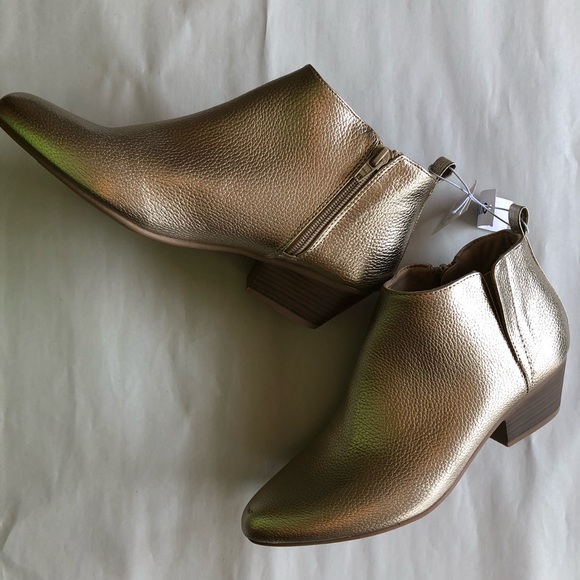 Old Navy Shoes - SHINY GOLD BOOTIES